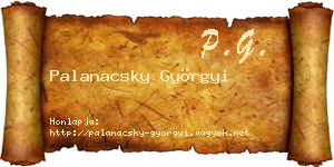 Palanacsky Györgyi névjegykártya